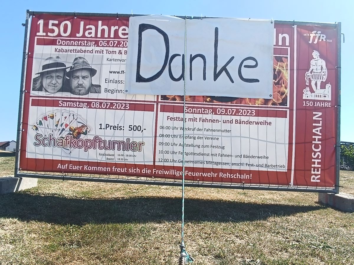 FFR 150j DankePlakat